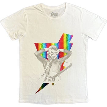 David Bowie Holographic Bolt (Foiled) White L Риза (BOWTS40MW03)