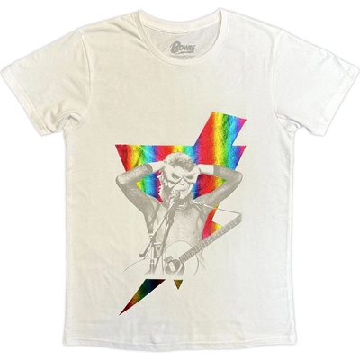 David Bowie Holographic Bolt (Foiled) White L Риза (BOWTS40MW03)