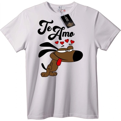 NOONEBRAND Тениска Te Amo с куче - 6XL, Black