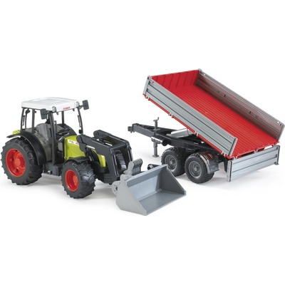 Bruder Traktor CLAAS Nectis 267F s nakladačem a přívěsem