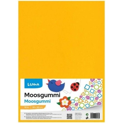 MOOSGUMMI A4 oranžová světle LUMA, 10ks