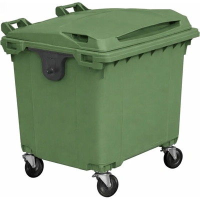 Plastik Gogic Plastový kontejner 1 100 l zelený ploché víko
