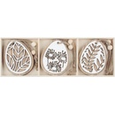 Anděl Vajíčko drevené na zavesenie 7,5 cm Sada 6 ks