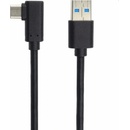 PremiumCord ku31cz3bk USB typ C/M zahnutý konektor 90° - USB 3.0 A/M, 3m
