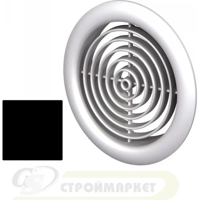 VENTS РЕШЕТКА mv 51/4 bv abs ф47/ф59 ЧЕРНА