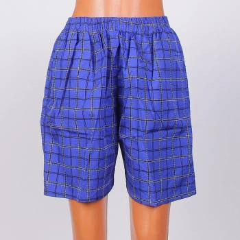 Image 1 of Мъжки карирани макси шорти в синьо