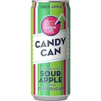 Candy Can sycená limonáda bez cukru s příchutí kyselého jablka 330 ml
