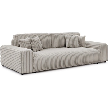 ROPEZ Светлосив разтегателен диван с място за съхранение от рипсено кадифе 260 cm Justin - Ropez (Justin Sofa 4os. z f.spania Vito 07 Standard)