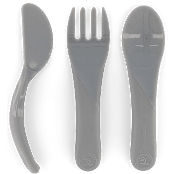 Детски прибори Twistshake 6+ м Pastel Grey (7350083122049)