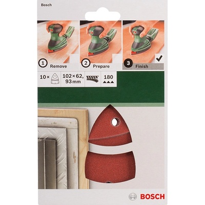 BOSCH Sada 10dílná brusných papírůu pro multibrusky G 180