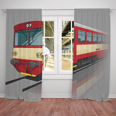 IMPAR Závěsy 810 červená (Rozměr : 140x250, Materiál: Blackout)