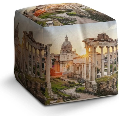 Sablio Taburet Cube Řím Forum Romanum: 40x40x40 cm