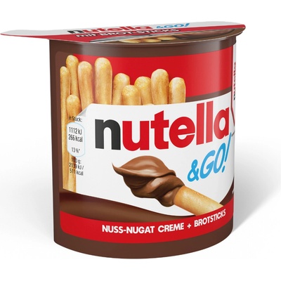 Nutella & Go! Nátierka z lieskovcov a kakaa a tyčinky 52 g