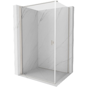 Mexen Mist-B люлееща се душ кабина 95 x 75 см, прозрачна, четкан никел (8A2T-095-075-97-00)