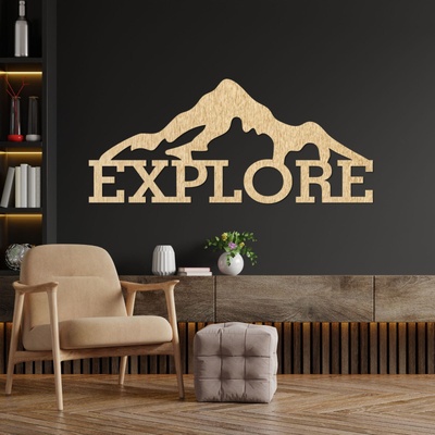Vyrezávaný obraz z dreva - EXPLORE | SENTOP