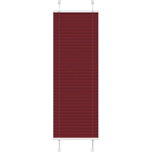 vidaXL Плисирана щора, бордо червена, 45x100 см, ширина на плата 44, 4 см, полиестер (4015217)
