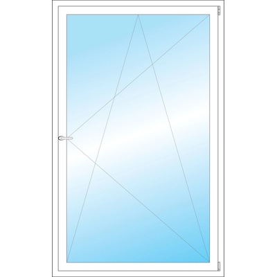 Okna Hned Plastové okno 1150 x 1850 mm bílé otevíravé a sklopné pravé