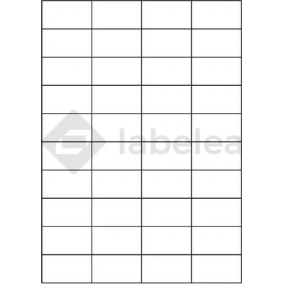 Labelea Samolepiace etikety 52,5x29,7 mm lesklé biele papierové, na hárku A4, pre laserovú tlač, Farba etikiet Biela, Počet hárkov v balení 100 EPL052029W040S