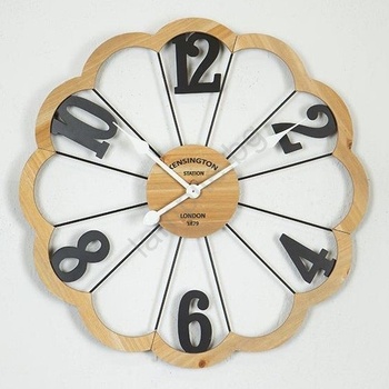 EUROLAMP Стенен часовник 1xAA Ø 60 см бежов/черен (EU0542)