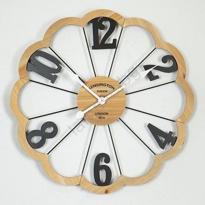 EUROLAMP Стенен часовник 1xAA Ø 60 см бежов/черен (EU0542)