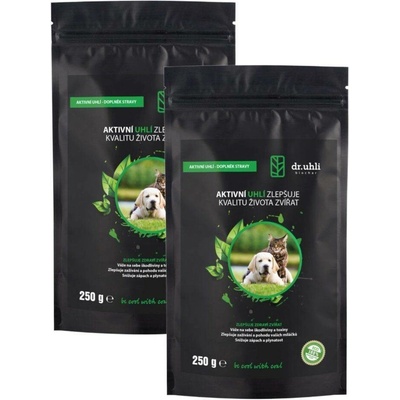 Dr.Uhlí Biochar prášek aktivní uhlí pro zvířata 250 g