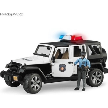 Bruder 2527 JEEP WRANGLER Rubicon Policie s figurkou snědá pleť