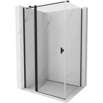 Mexen Mist T овална душ кабина 85 x 95 см, прозрачна, черна - 8A4T-085-095-70-00 (8A4T-085-095-70-00)