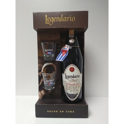 Legendario Elixír de Cuba 7y 34 % 0,7 l (darčekové balenie 2 poháre)