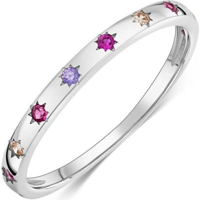 Sofia stříbrný prsten s barevnými zirkony CORZA116631