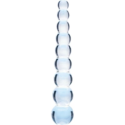 Clarity Elysian Pearls dildo z borosilikátového skla 20 x 3,8 cm