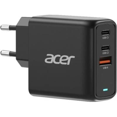 Acer Адаптер Acer Power Adapter 67W PD GaN Charger, 2 x USB C and 1 x USB A, EU Plug, 100W USB-C cable, Black (Retail Pack) (ZL.ADTCC.00J)