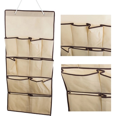 Verk 01347 Závesný organizér s priehradkami 90 x 45 cm béžová