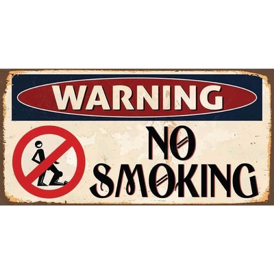 Ceduľa Warning No Smoking