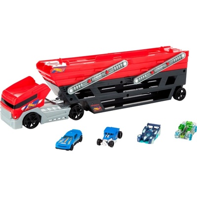 Mattel Hot Wheels Mega Hauler Truck with 4 Cars