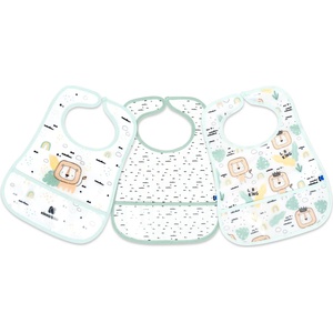 Kikkaboo Непромокаем хавлиен лигавник с джоб Kikkaboo - Savanna Mint, 3 броя (31303030054)