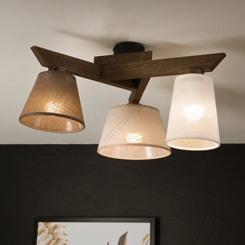 Brilagi - LED плафониера ANTHONY 3xE14/40W/230V дъб орех (BG1458)