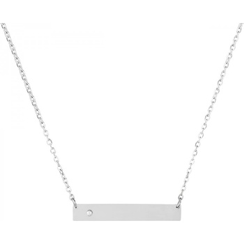 Bellita Сребристо дамско колие с плочка Bellita (BLT-EN526-S)