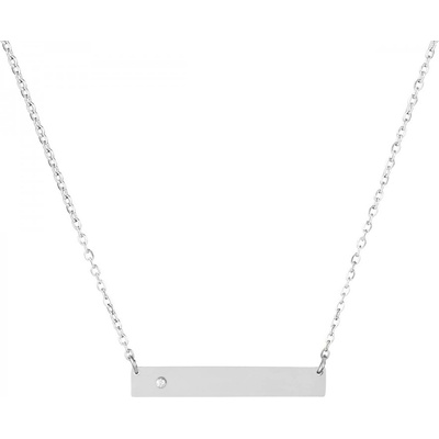 Bellita Сребристо дамско колие с плочка Bellita (BLT-EN526-S)