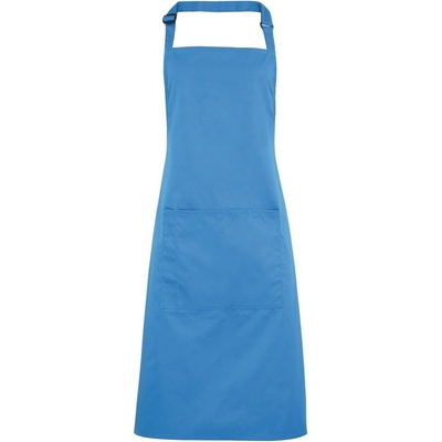 Premier Workwear Kuchyňská zástěra s laclem a kapsou Safírová modrá