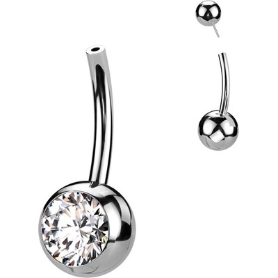 S4U PUSH IN piercingu do pupíku TITAN (čirá) TIT1272-C