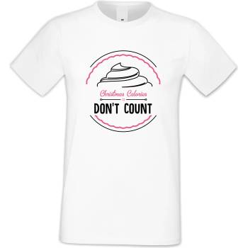 Image 1 of Мъжка бяла тениска Christmas calories