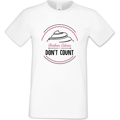 Мъжка бяла тениска Christmas calories