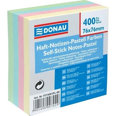 Bloček Donau pastelové farby 76x76mm