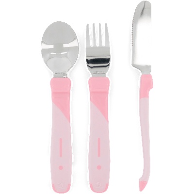 Детски прибори Twistshake Неръждаема стомана 12+ м Pastel Pi (7350083122094)