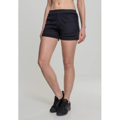Urban Classics Дамски двуслойни мрежести къси панталони в черно Urban Classics Ladies Double Layer Mesh ShortsMODEL98 SALE - , размер XL