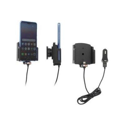 Brodit držiak do auta nastaviteľný s USB-C a nabíjaním z cig. zap./USB QC3.0 š. 70-83 mm, hr. 2-10mm 721203