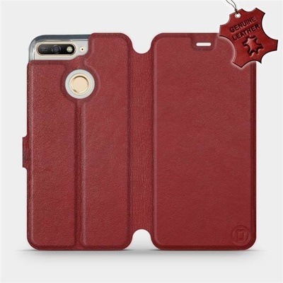 Mobiwear Flip pouzdro Huawei Y6 Prime 2018 kožené Tmavě červené