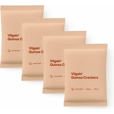 Vilgain Quinoa krekry BIO paradajka s bazalkou Multipack 4 x 100 g