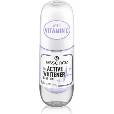essence Active Whitener podkladový lak na nehty s bělicím účinkem 8 ml