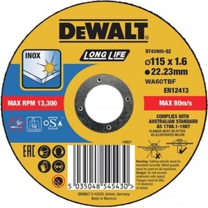 DEWALT диск за рязане 115 x 22, 2 x 1, 6 мм DT43905 (DT43905)